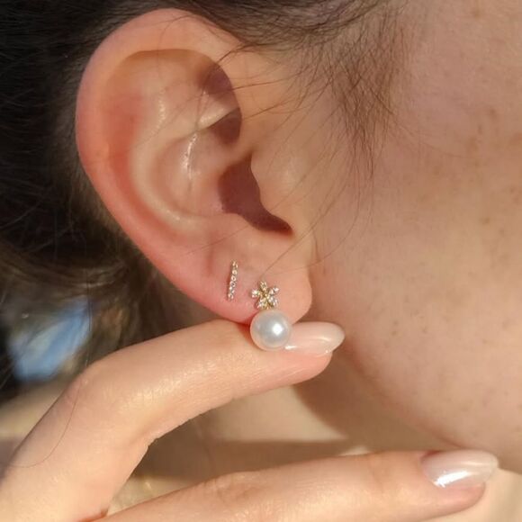 fresh water pearl earrings - Picture 2 of 8